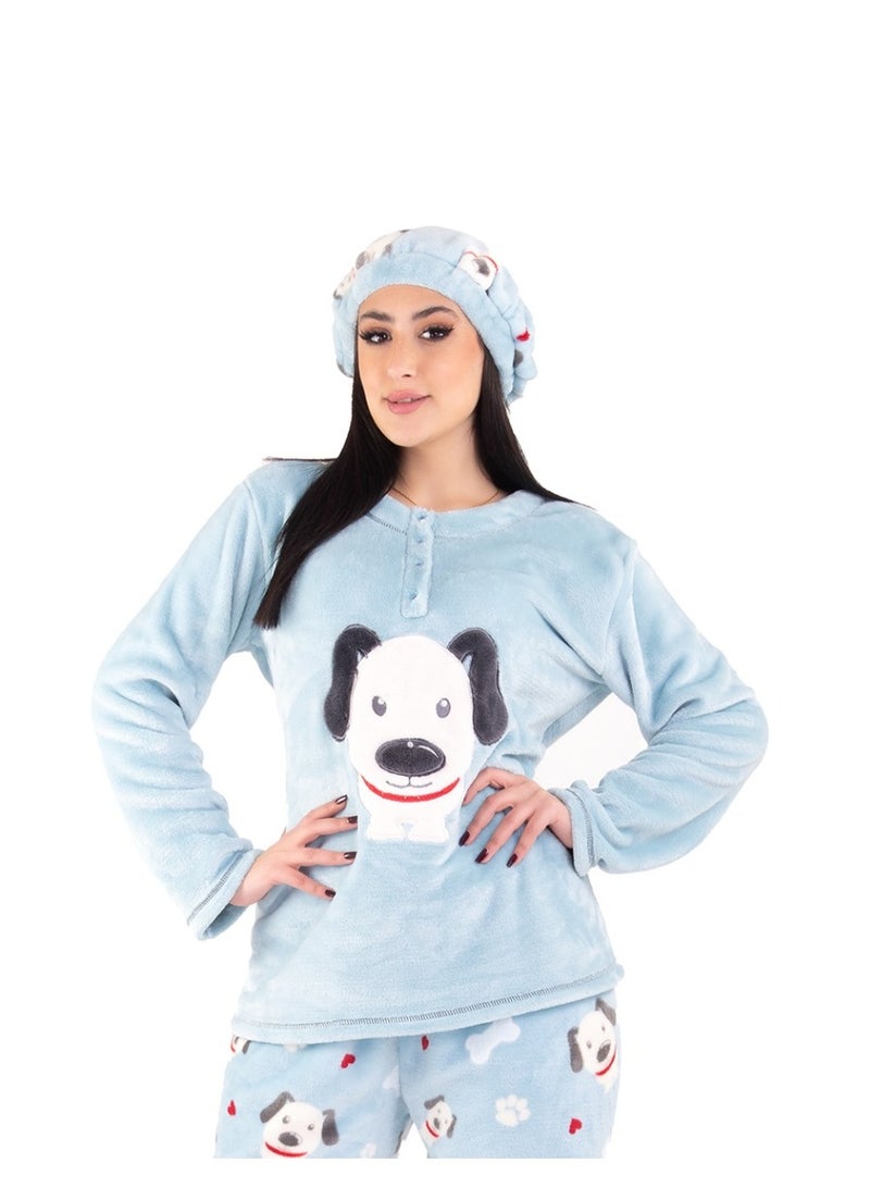 Dadoush Women's velvet pajamas, super soft texture - Image 3