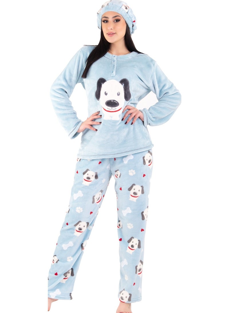 Dadoush Women's velvet pajamas, super soft texture - Image 1