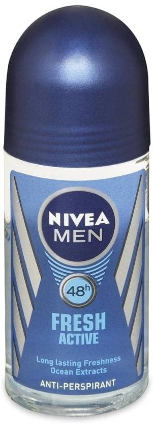 NIVEA Fresh Active Anti Perspirant Imported Deodorant Rollon  For Men 50 ml