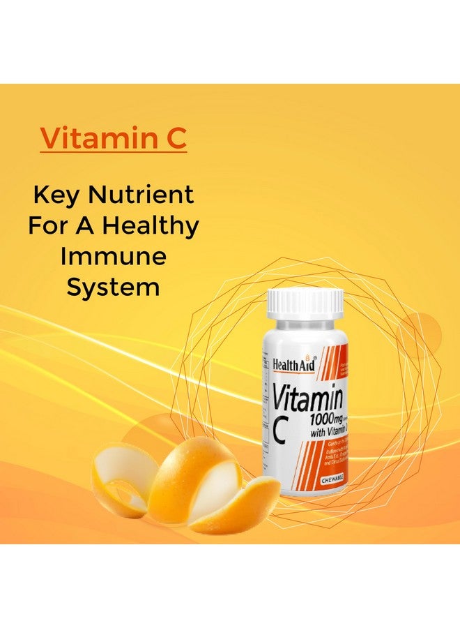 Health Aid Healthaid Vitamin C Complex With Vitamin D-60 Vegetarian Chewable TabletsIRosehip,Amla,Orange Peel Extract&Citrus BioflavonoidsIFight Off Infection,Immunity Booster,Antioxidant&Skin Care - Image 4