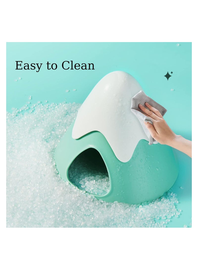 SOLARAE Hamster Hideout Snowy Mountain Shape, Cute Small Animal Hideaway House Hamster Cage Accessories for Syrian Dwarf Hamster Mice Gerbils - Image 2