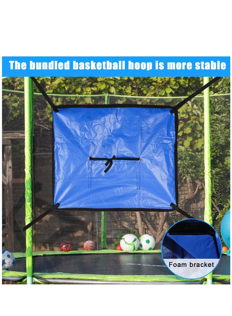 Excefore Trampoline Basketball Hoop Goal Kit, Trampoline Basketball Attachment with Enclosure 3 Mini Balls and 1 Pump for Kids Adults Indoor Outdoor Play Game, Easy to Install - Image 4