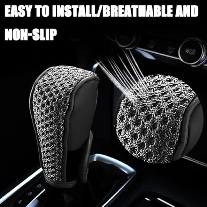 ريحني غطاء مقبض ناقل الحركة للسيارة، مقبض ناقل حركة السيارات واقي عصا السرعة، إكسسوارات ديكور داخلي لشاحنة الدفع الرباعي RV بلاك - Image 2