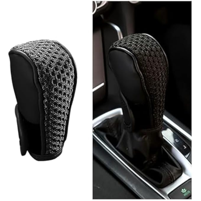ريحني غطاء مقبض ناقل الحركة للسيارة، مقبض ناقل حركة السيارات واقي عصا السرعة، إكسسوارات ديكور داخلي لشاحنة الدفع الرباعي RV بلاك - Image 1