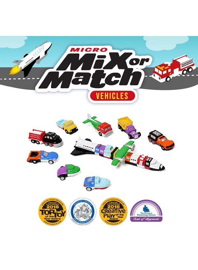 POPULAR PLAYTHINGS Mix or Match Vehicles, Magnetic Toy Play Set, Micro Vehicles - Image 2