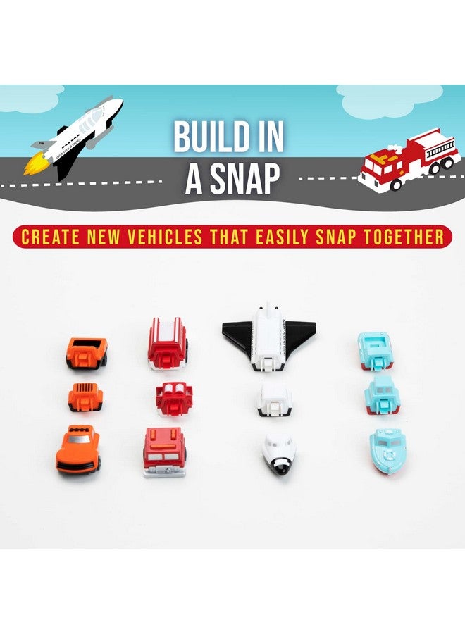 POPULAR PLAYTHINGS Mix or Match Vehicles, Magnetic Toy Play Set, Micro Vehicles - Image 3