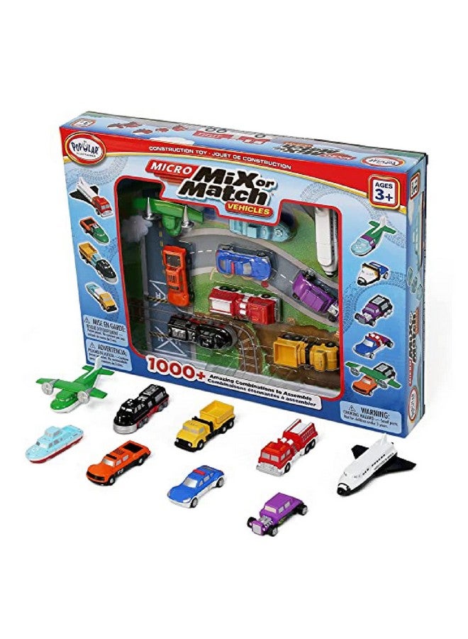 POPULAR PLAYTHINGS Mix or Match Vehicles, Magnetic Toy Play Set, Micro Vehicles - Image 1