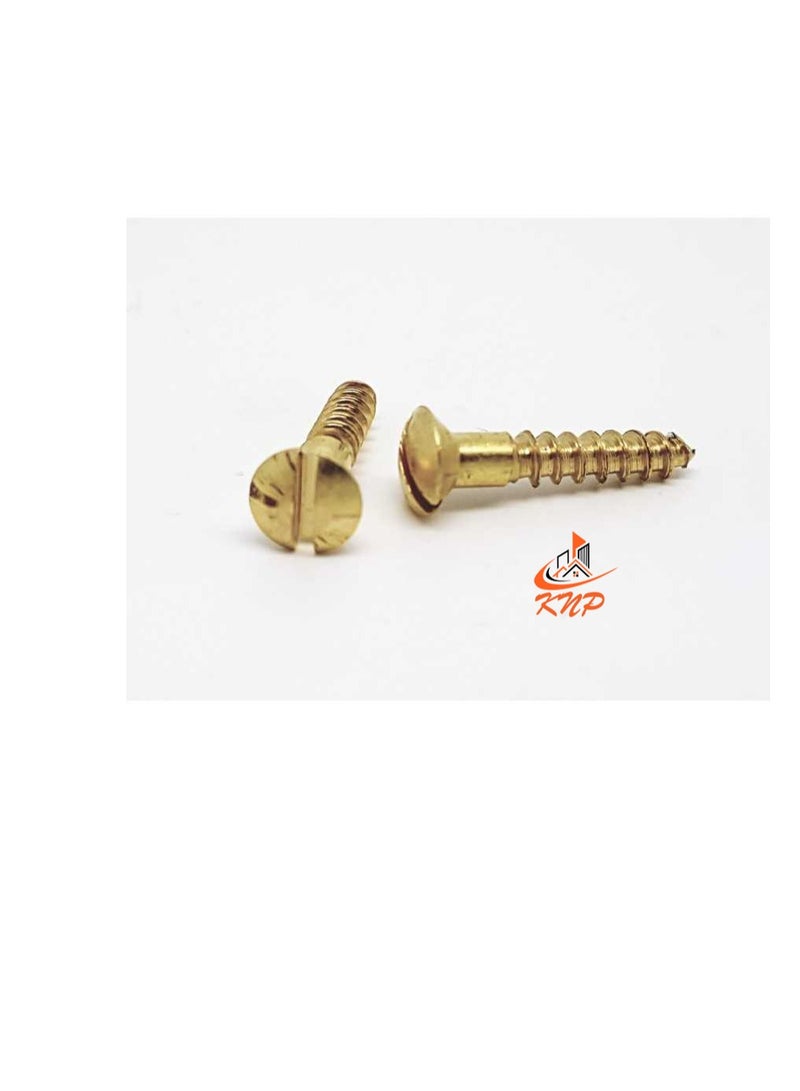 KNP KNP Brass Slotted Round Head Screws - Pack of 200 (5/8" x 4g) - Image 3