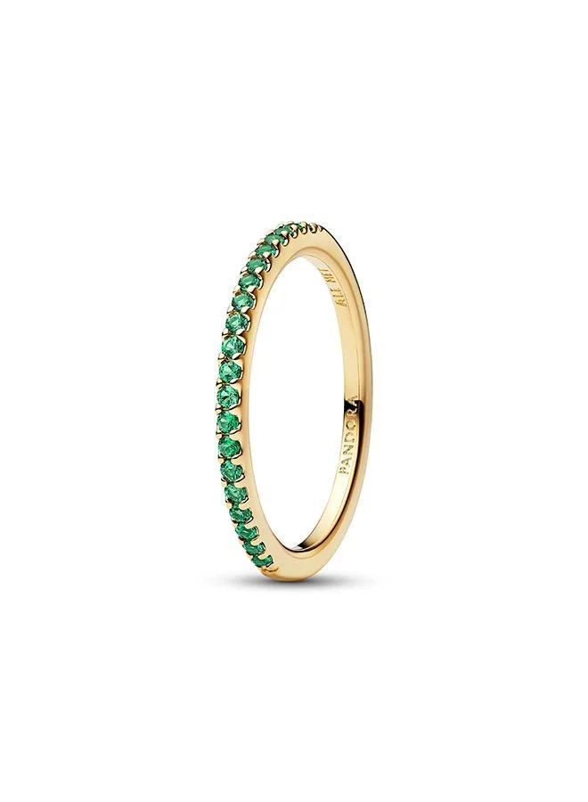 Pandora Sparkling Green Half-Eternity Band Ring