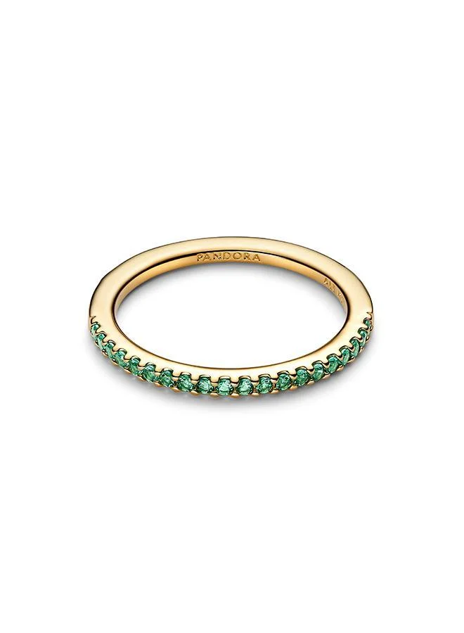 Pandora  Sparkling Green Half-Eternity Band Ring for Women | Best Price UAE