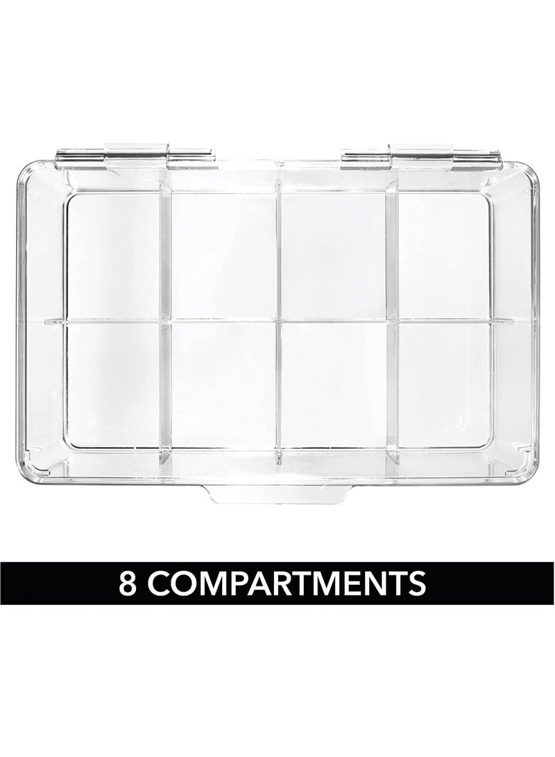 Easy Select Tea Chest Box - 1PC Tea Storage Box with 8 Compartments Holds up to 100 Tea Bags Each -Tea Organiser - Tea Bag Storage Box - Clear  - Image 4