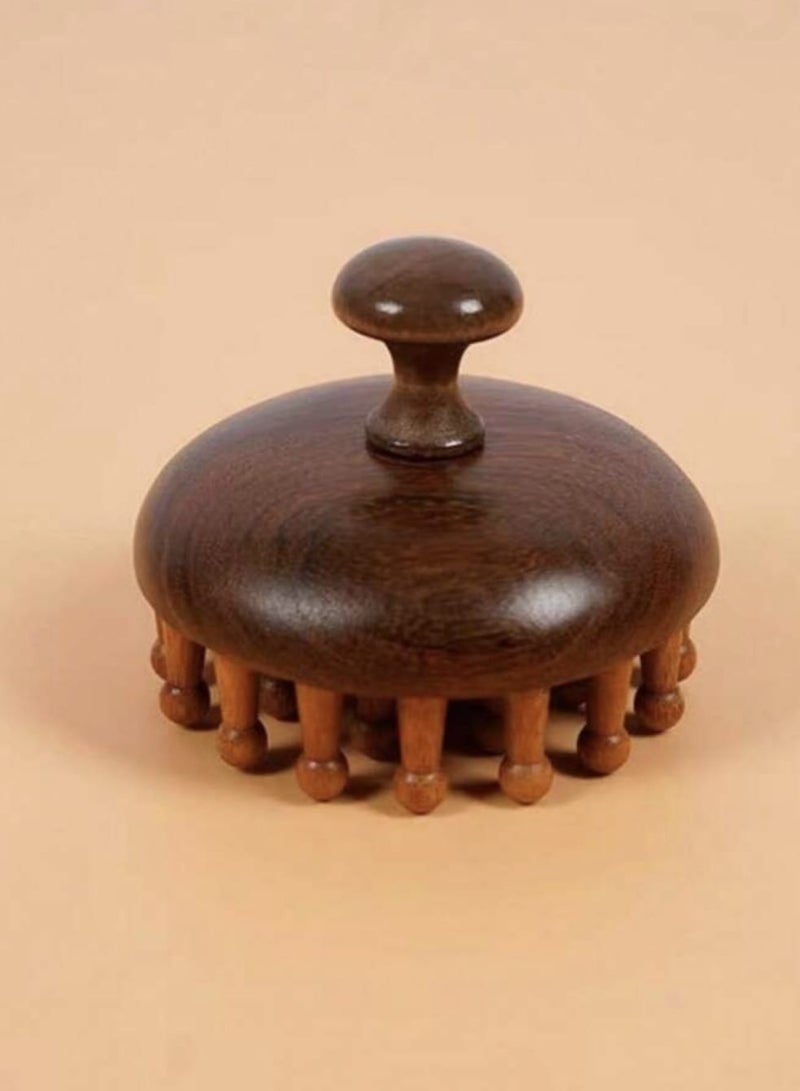 Luxury Sandalwood Round Massage Comb, Detangling Head and Nerve Pathways, Body Care Wonder for Travel, Outdoor, Sports, Office, School, - Image 5