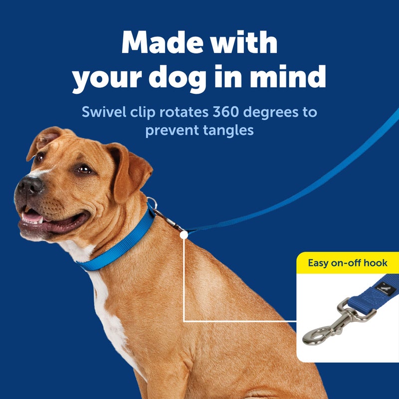 PetSafe Nylon Leash - Strong Dog Leash for Everyday Use - Secure & Simple Design for Reliable Control - Lightweight with Durable Hardware - 3/8 Inch - 6 Feet - Blue - Image 3