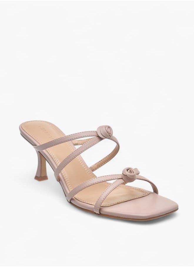 Celeste Womens Embellished Slip-On Sandals With Kitten Heels  - Image 1