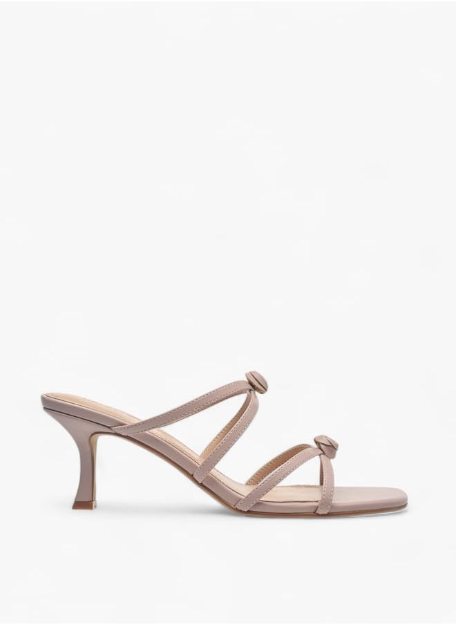 Celeste Womens Embellished Slip-On Sandals With Kitten Heels  - Image 3
