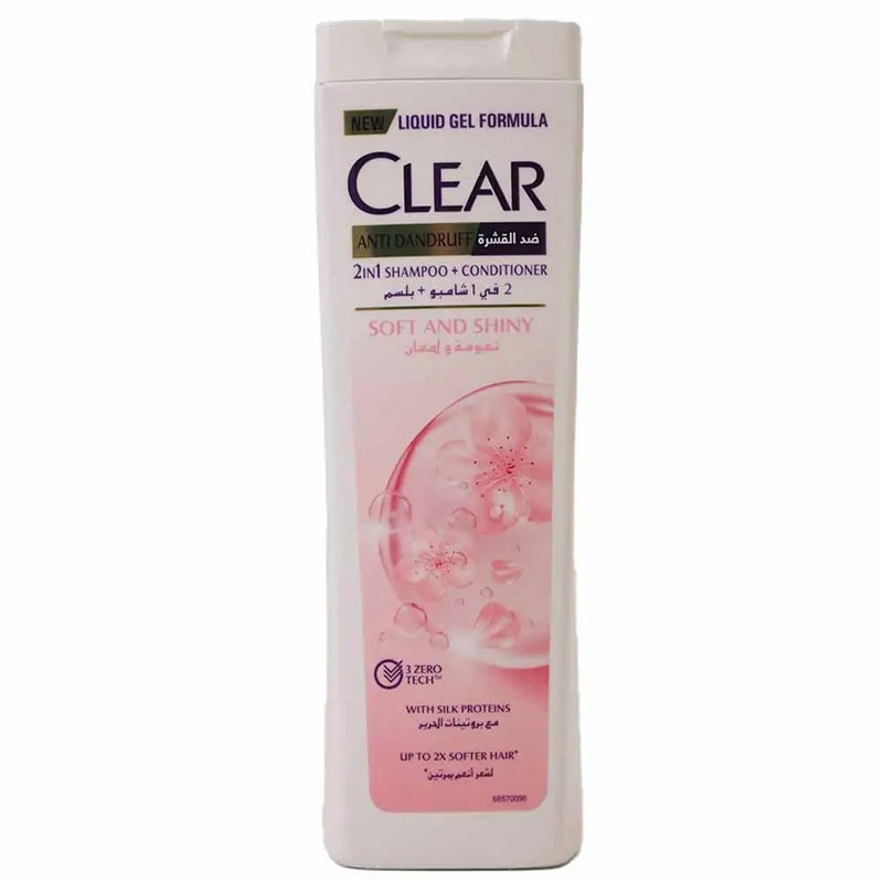 Clear Anti Dandruff- 2 In 1 Shampoo + Conditioner With Silk Proteins- 400ml - Image 1