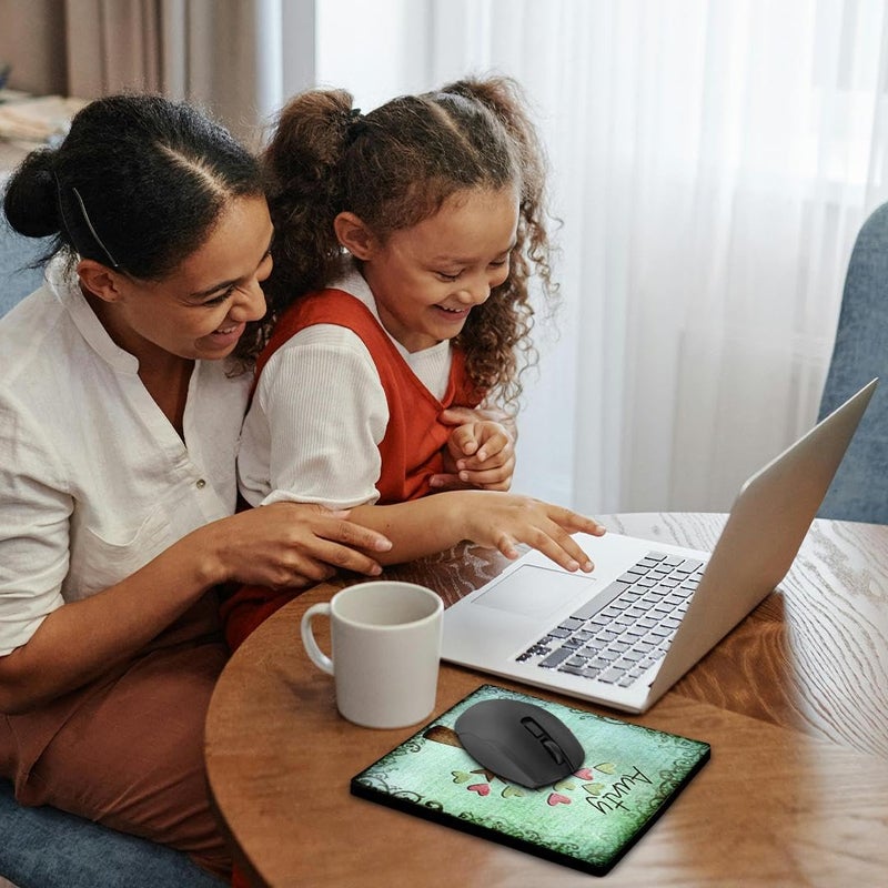 3DROSE Aunty Heart Tree Aunt Gift Family Design - Mouse Pad, 8 by 8 inches (mp_150058_1) - Image 2