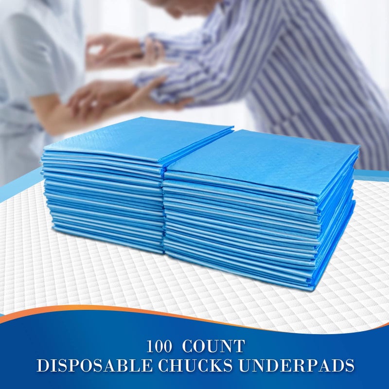SOFYFINE 100 Count Disposable Beds Pads,23"x36" Waterproof Adults Incontinence Chucks Underpads,Absorbent Leakproof Pee Pads for Kids,Elderly,Extra Large Dog Puppy Training Pad,Baby Changing Liner - Image 5