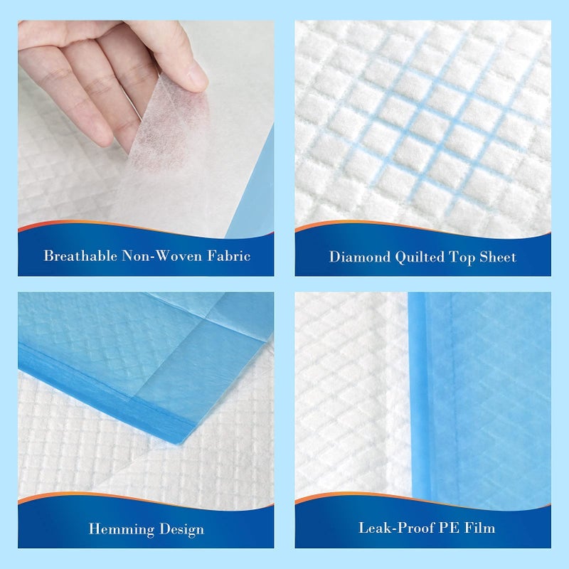 SOFYFINE 100 Count Disposable Beds Pads,23"x36" Waterproof Adults Incontinence Chucks Underpads,Absorbent Leakproof Pee Pads for Kids,Elderly,Extra Large Dog Puppy Training Pad,Baby Changing Liner - Image 3
