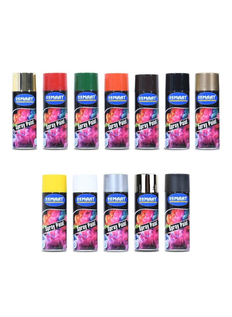 MAAT Spray Paint 400g – Quick Dry, Non-Drip, Premium Finish | Multi-Surface High-Quality Paint for Wood, Metal, Plastic, Automotive & DIY | Multiple Colors Including Chrome Silver & 18K Gold - Image 5
