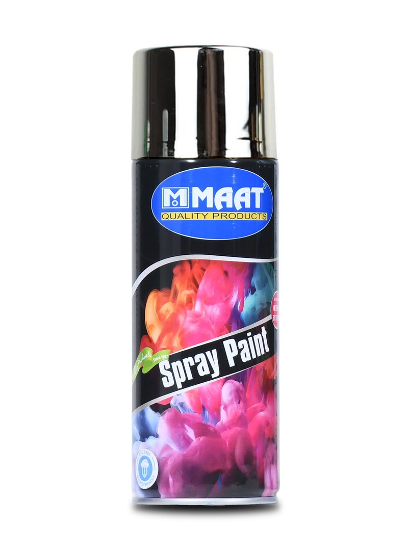 MAAT Spray Paint 400g – Quick Dry, Non-Drip, Premium Finish | Multi-Surface High-Quality Paint for Wood, Metal, Plastic, Automotive & DIY | Multiple Colors Including Chrome Silver & 18K Gold - Image 1