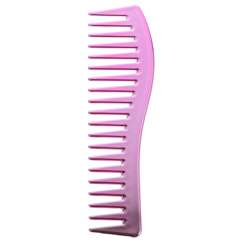 Veemoon Men’s Wide Tooth Hairdressing Comb Electroplated Pink Styling Brush for Salon Hair Care and Retro Oil Hair Styles - Image 1