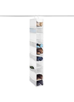 ZOBER ZOBER 10-Shelf Hanging Shoe Organizer Hanging Closet Shoe Organizer with Side Mesh Pockets, Space Saving Shoe Holder & Storage, Closet Organizer Great for Shoes, Purses  - Image 1