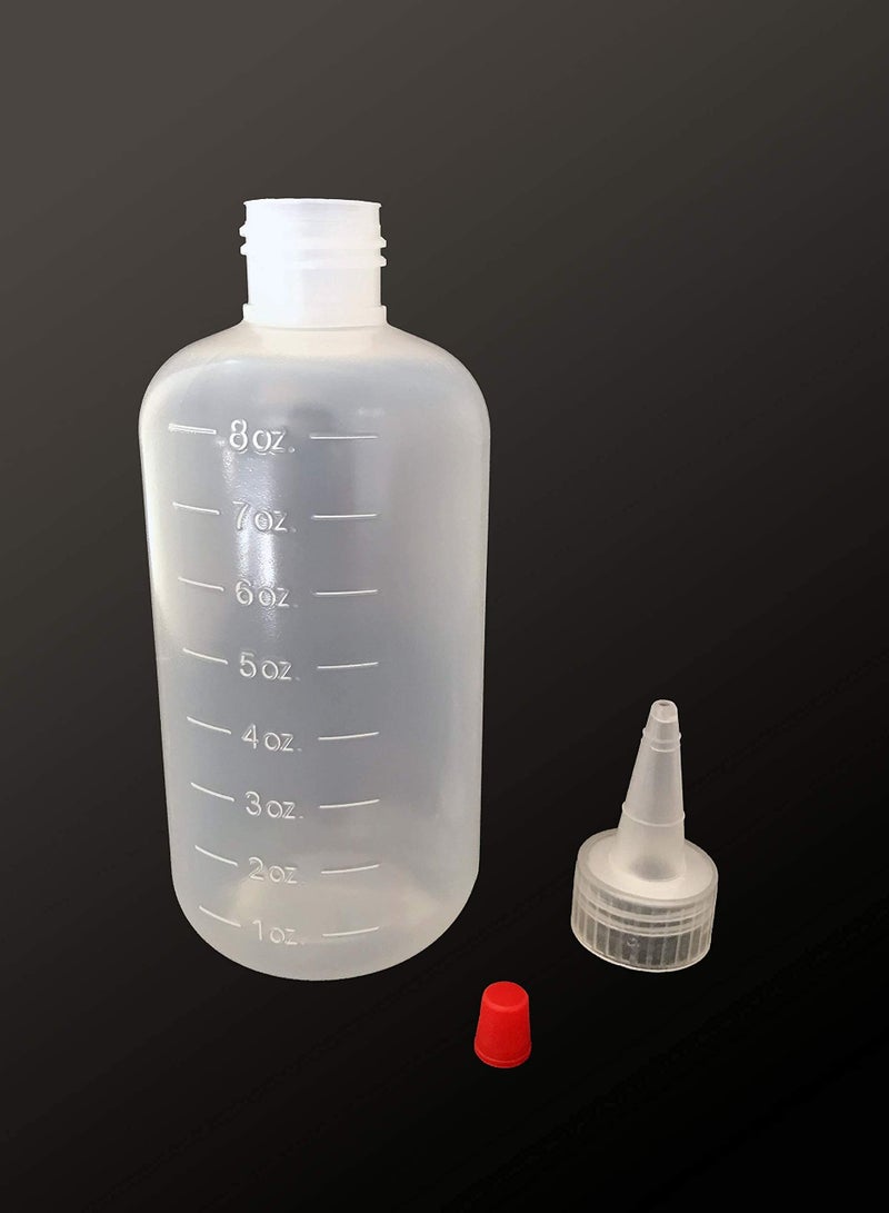 SYOSI Applicator Bottle, Hair Color Applicator Bottle, Squeeze 8 oz Hair Applicator Bottle, Plastic Refillable Bottle with Cap for Hair Color (4-Pack) - Image 3