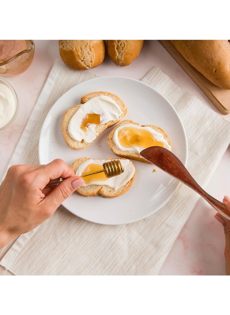 أوزيغالور مجموعة سكاكين الزبدة الخشبية (4 قطع) – أدوات صغيرة لدهن المربى والجبن والكريمة  - Image 5