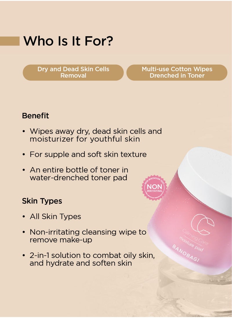 Banobagi - Calming Care Moisture Pad with 10 types of Hyaluronic Acid- Hydrating Under Eye Pads for Dark Circle Treatment 60 Pads - Image 1