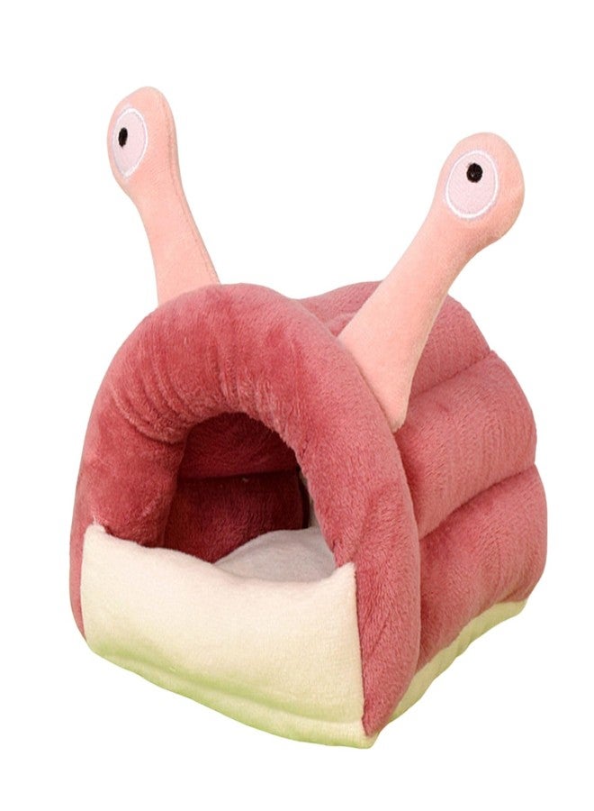 HongGun Hamster House,Guinea Pig Bed Cave Winter Warm Cozy House Cage Nest Accessories,Washable Hideout for Dwarf Rabbit Chinchilla Hedgehog_S(Purple Snail) - Image 1