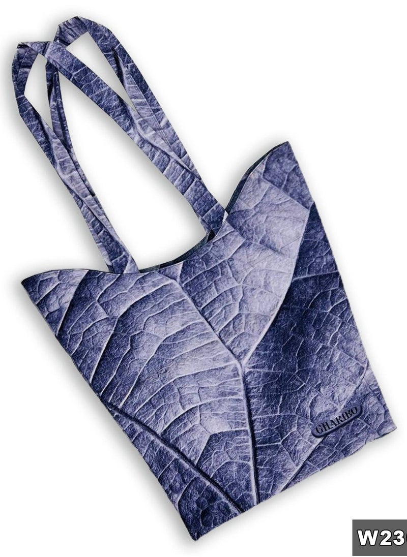 Gharibo Bags - Tree Leaves Casual Printed Satin Tote Bag - Image 1