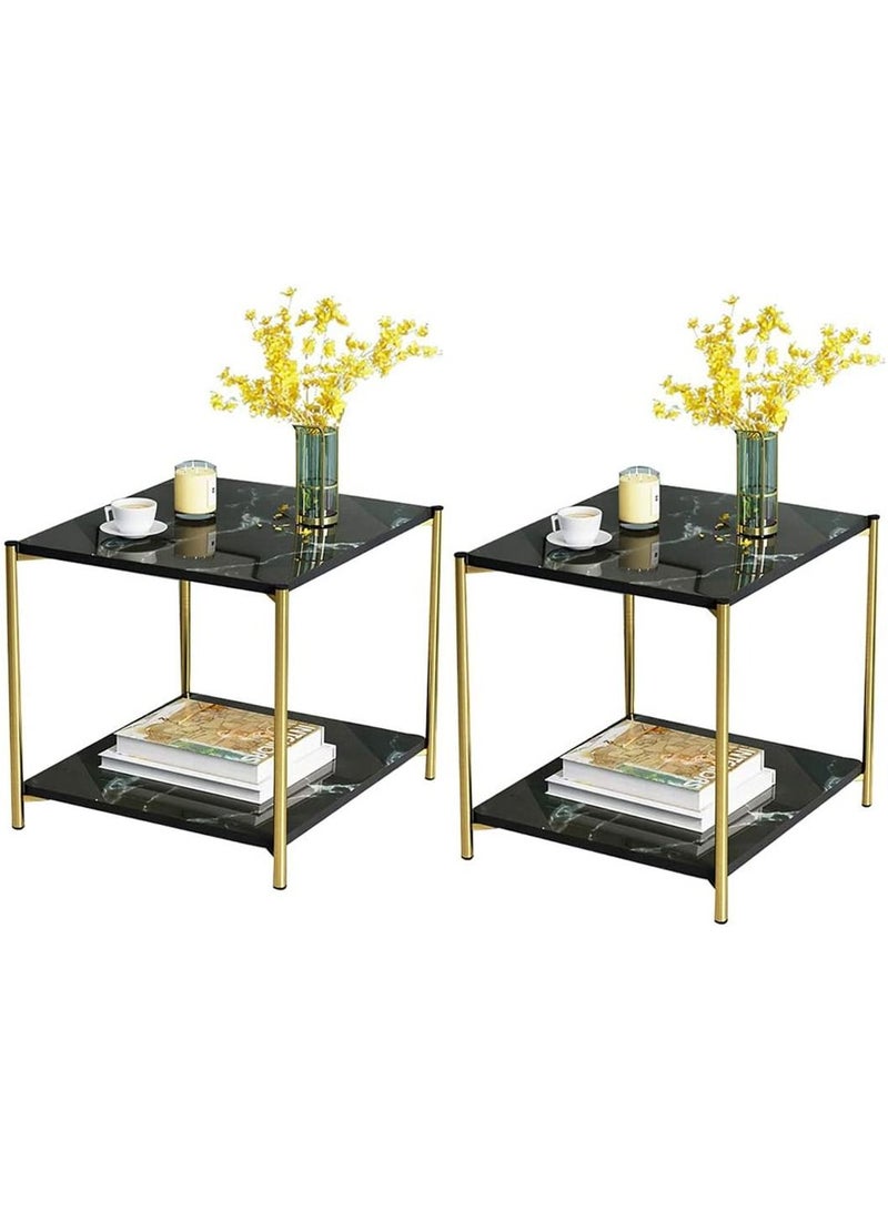 Metal bedside coffee table round end side table desk nordic marble glass home sofa tables light luxury living room side table - Image 2