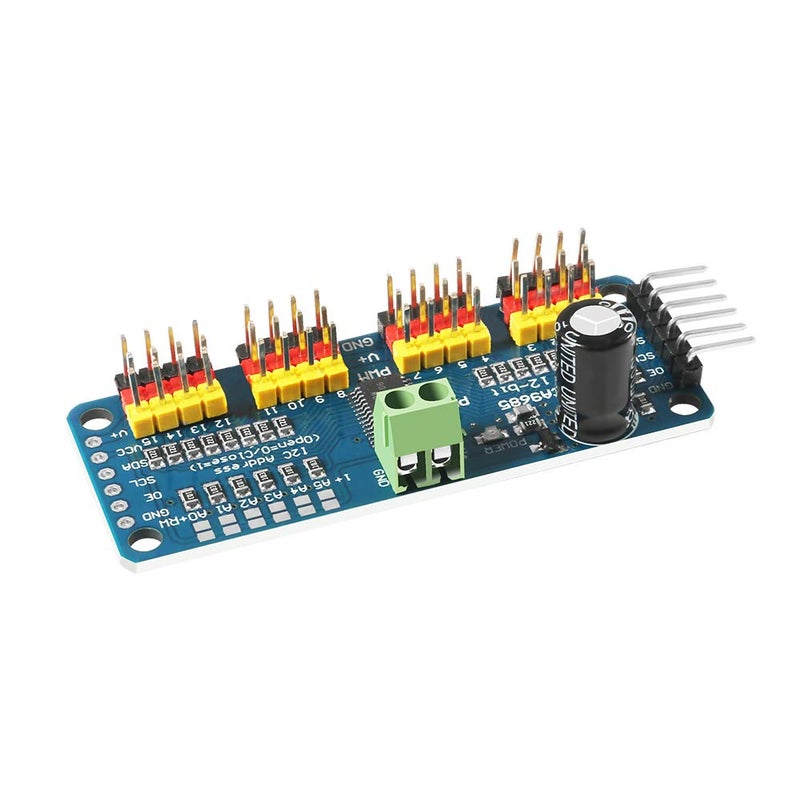 Dorhea 4PCS PCA9685 16 Channel 12 Bit PWM Servo Driver Board IIC Interface PCA9685 Module Controller Compatible with Raspberry Pi - Image 2