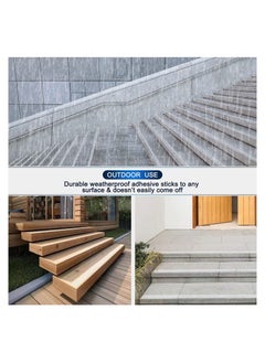 Y&D Anti Slip Tape Transparent, Heavy Duty Rubber for Stairs Outdoor Indoor Waterproof Safety Non Skid Roll Stair Steps Traction Tread Staircases Grips Adhesive  - Image 4