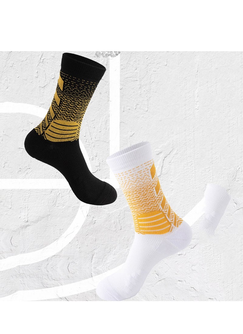 SYOSI - Men's Athletic Socks, 4 Pairs Thick Cushioned Sport Basketball Running Lightweight and Breathable Training Compression Socks for Men Women - Image 1