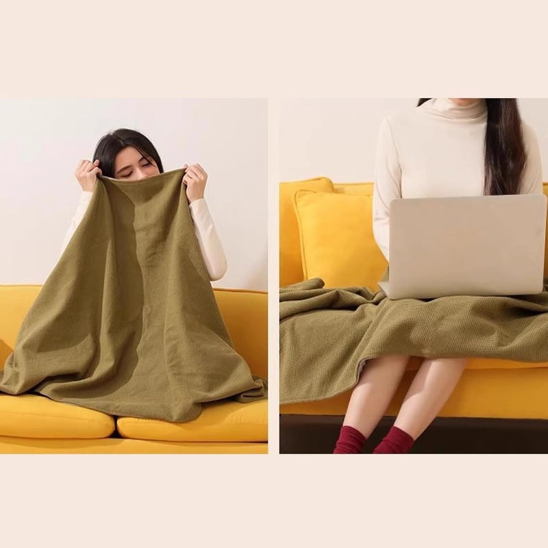 Wearable Electric Blanket | Quick Heating Folding Shawl, Portable Thermal Blanket – for Travel Use Winter Car Night Outdoor Office Bedroom - Image 5