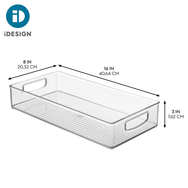 InterDesign iDesign Stackable Clear Plastic Extra Long Pantry Organizers and Cabinet Storage Bins for Kitchen - Image 4