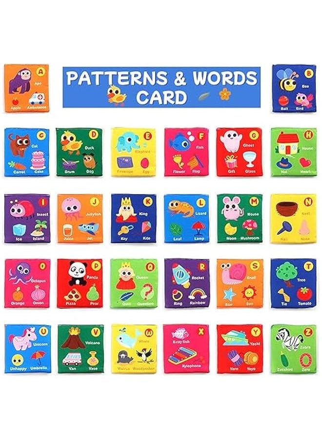 HOOKOR 26 PCS Baby Soft Alphabet Cards, ABC Learning Flash Cards with Storage Bag, Washable Soft Letter Early Educational Toy for Babies Infants Toddlers Boys and Girls 0 1 2 3 Years Old  - Image 4