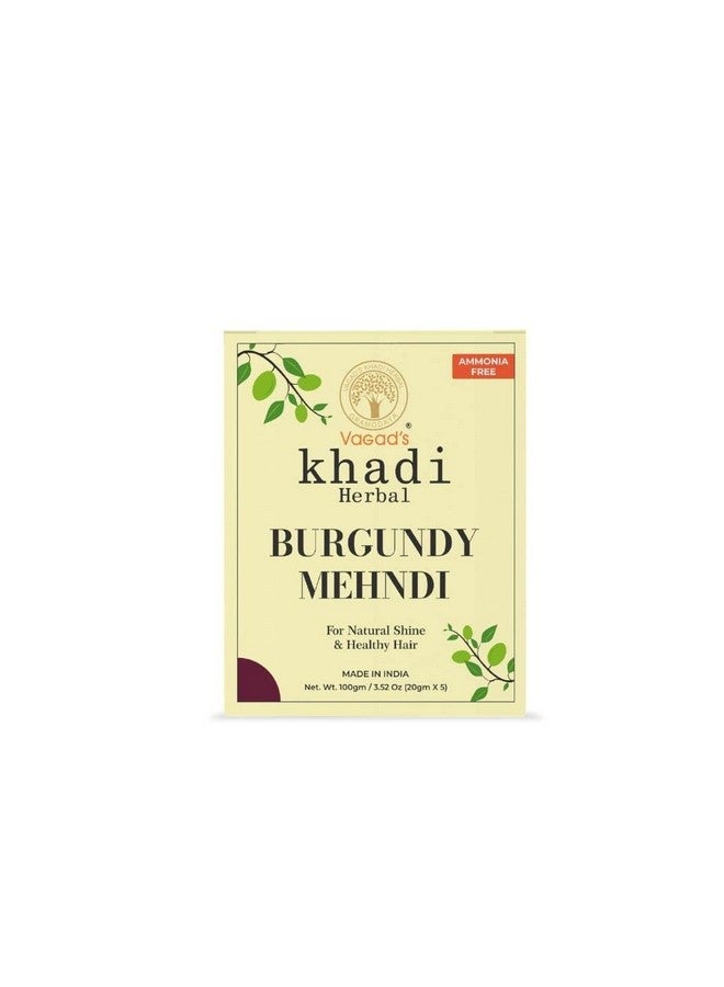 Vagad's Khadi Combo Burgundy Mehndi Ammonia Free Henna 200 Gm Pack Of 2 - Image 2