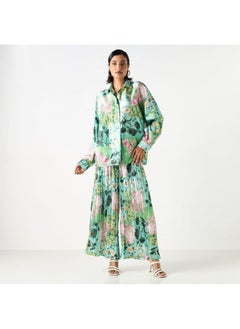2Xtremz 2Xtremz All-Over Floral Print Shirt with Long Sleeves  - Image 3