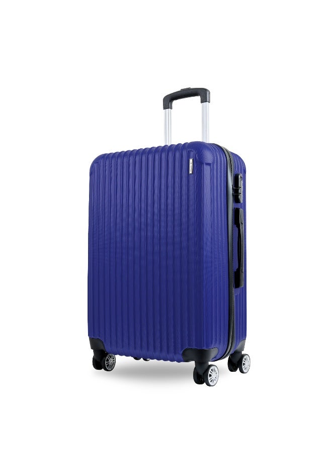 Reflection ABS Carry On Suitcase Airline Approved, Lightweight 24 Inch  Luggage- 360° Silent Wheels, ABS Hard Luggage Trolley, Spinner Wheels, Travel Luggage  (24-Inch , D.Blue) - Image 1