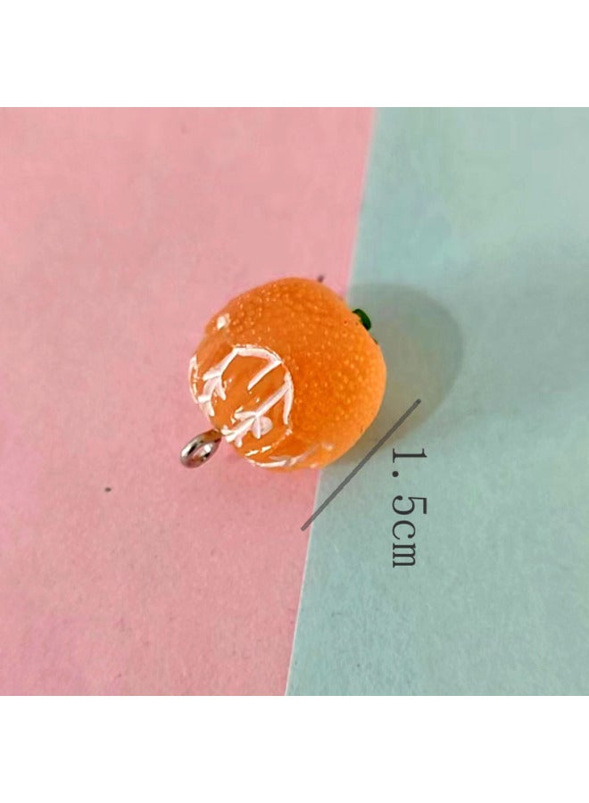 إسكدنيا فواكه وخضروات صغيرة محاكاة إبداعية من الراتينج لنموذج لعب الطعام إكسسوارات مصنوعة يدويًا من مواد يدوية للأطفال - اللون: أحمر برتقالي صغير - Image 1