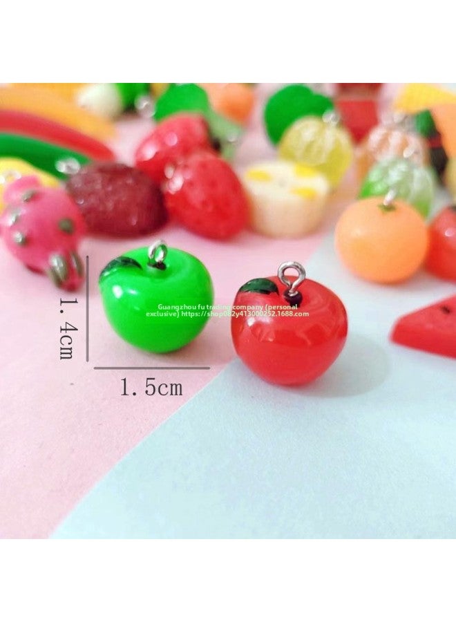 إسكدنيا فواكه وخضروات صغيرة محاكاة إبداعية من الراتينج لنموذج لعب الطعام إكسسوارات مصنوعة يدويًا من مواد يدوية للأطفال - اللون: أحمر برتقالي صغير - Image 4