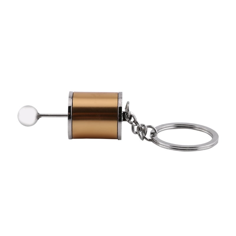 Gear Shifter Model Keychain Keyring Auto Part Shaped Alloy Key Rings(Gold) - Image 2