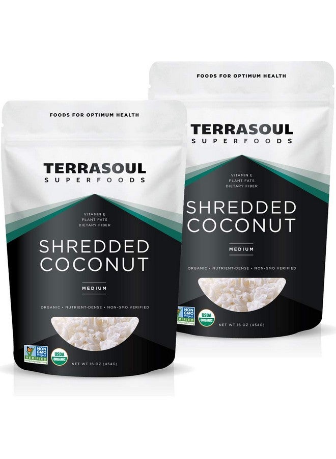 Terrasoul Superfoods Organic Coconut Flakes, 2 Lbs (2 Pack) - Medium Flakes | Unsweetened | Perfect for Baking - Image 1