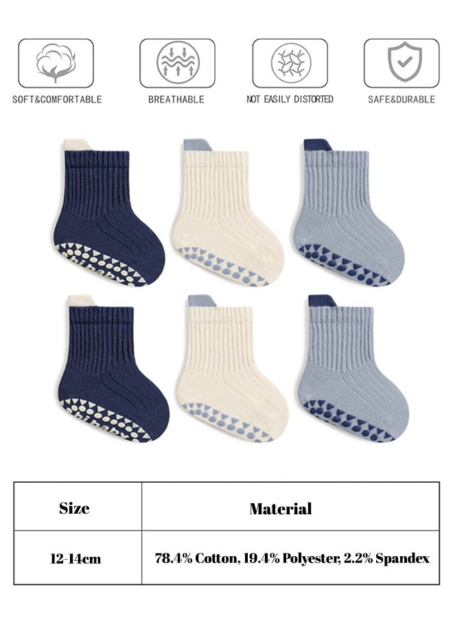 SHABILI Baby Boys Girl's Cotton Ankle Socks Short Low‑Cut Slouch 3‑Pair Set, Ultra‑Soft Breathable Moisture‑Wicking Anti‑Odor High‑Elastic Cuff Non‑Slip Sole Durable No Pilling, for 1‑3 Yrs Daily Leisure - Image 5
