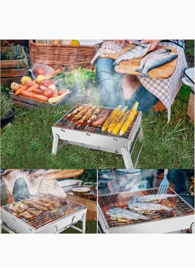 Stainless Barbecue Grill, Portable Outdoor BBQ Grill, Charcoal Barbecue Table,Foldable Premium BBQ Grillfor Camping, Hiking, Picnics, Camping - pzsku/Z9CB17D3655FBE4FBC52FZ/45/_/1692607436/95b9bd42-ea82-4d5d-85cf-2d2858c9b14b