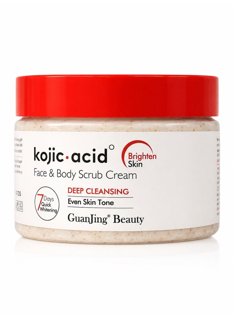 GUANJING Kojic Acid Face Body Scrub Cream Beep Cleansing Even Skin Tone - Image 1