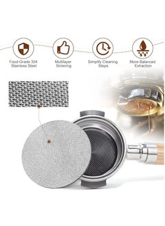 Beauenty Liying 2Pcs 58mm Espresso Puck Screen - Food-grade 316 Stainless Steel Espresso Filter - 0.8mm Thickness - Reusable Espresso Screen Filter Mesh for Espresso Portafilter  - Image 4